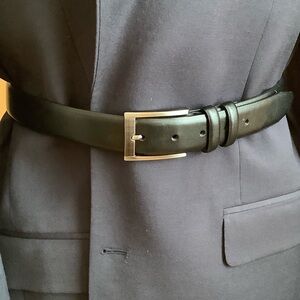 VINTAGE Elegant Black Leather Belt Size 34/85